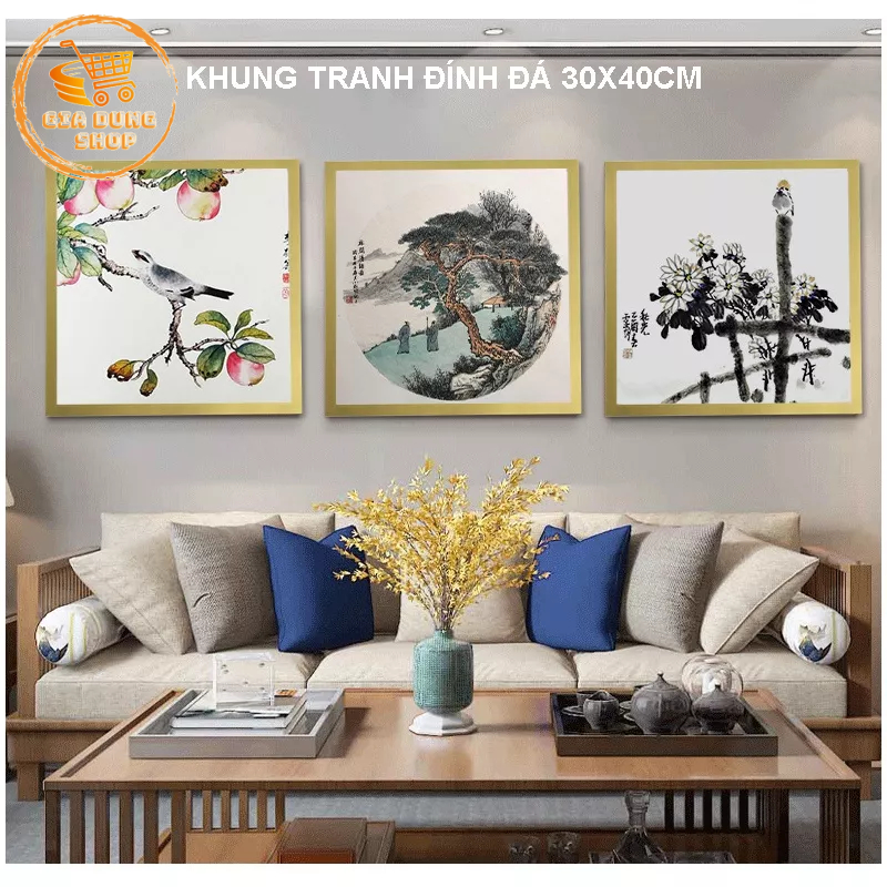 Khung tranh đính đá tự hoàn thành 5d 30x40cm, khung tranh dán tường nhiều màu