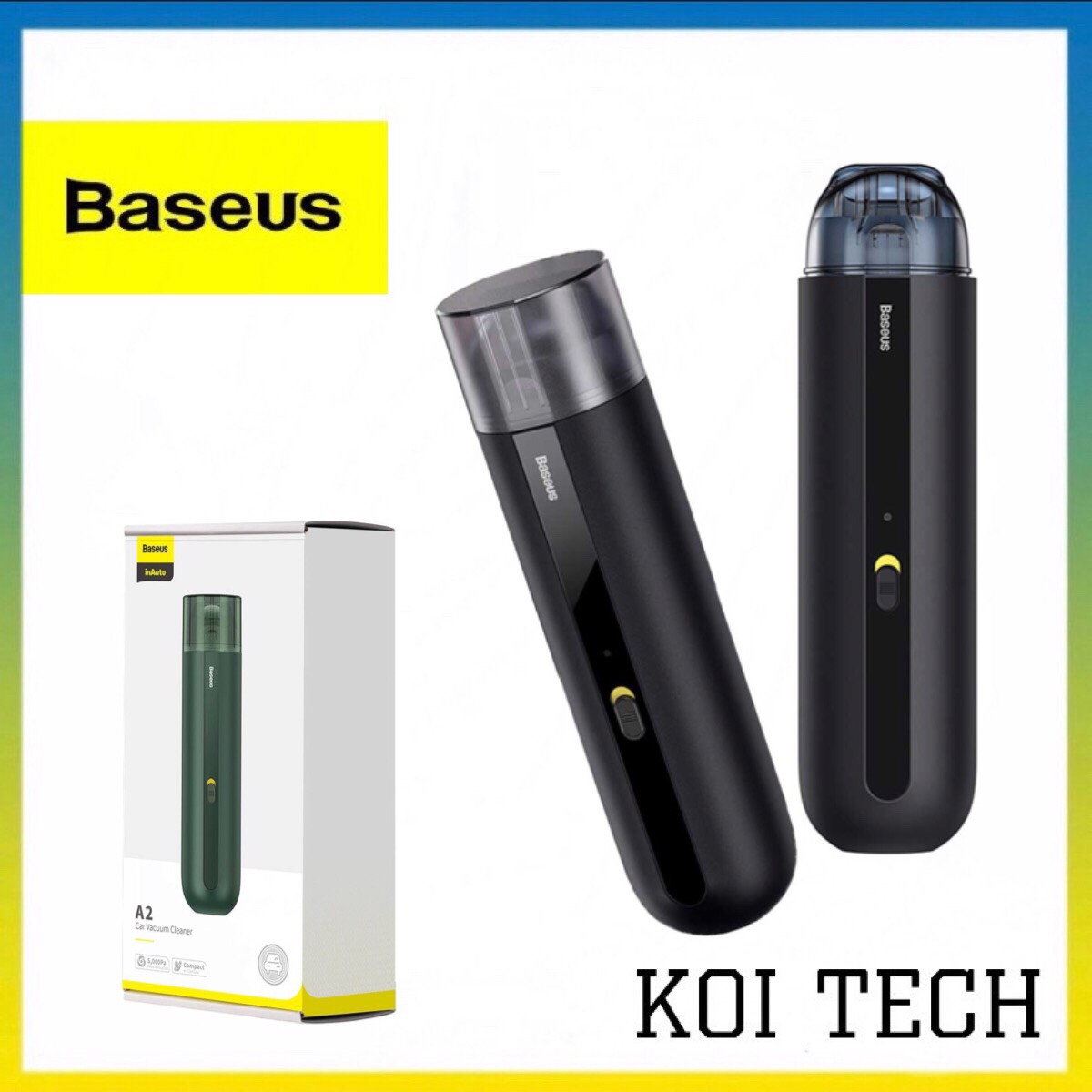 Máy Hút Bụi Ô Tô BASEUS Vacuum Clean Cầm Tay, may hut bui MINI oto không ồn - HÚT BỊU CẦM TAY CÔNG SUẤT LỚN GHẾ SOFA BÀN PÍM GÓC NHỎ - KOI TECH