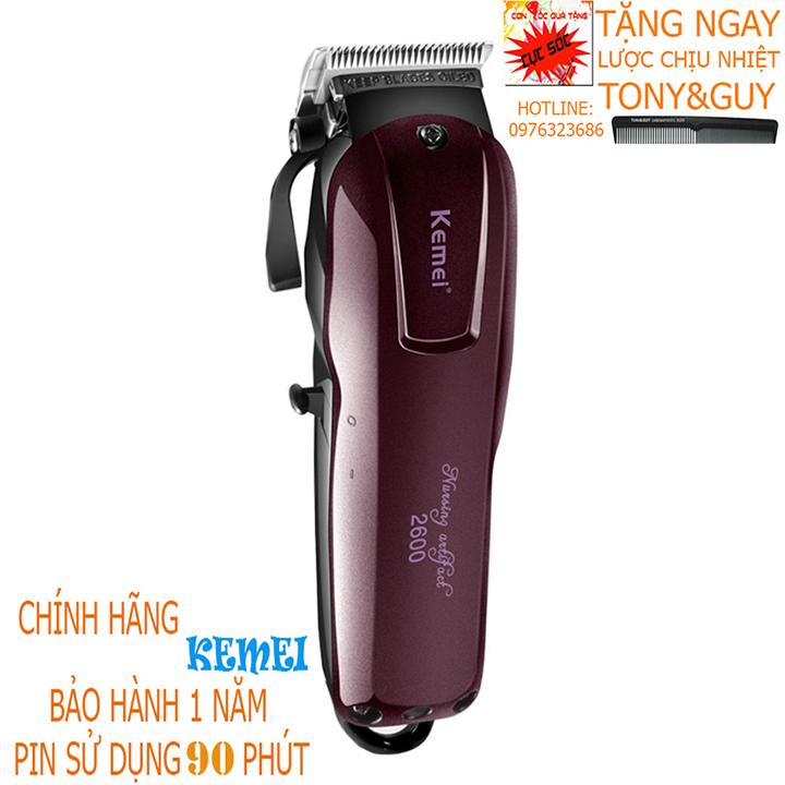 Tông Đơ Cắt Tóc Cao Cấp Kemei Km 2600 Máy Cực Êm Khỏe Tặng Lược Tony Cao Cấp