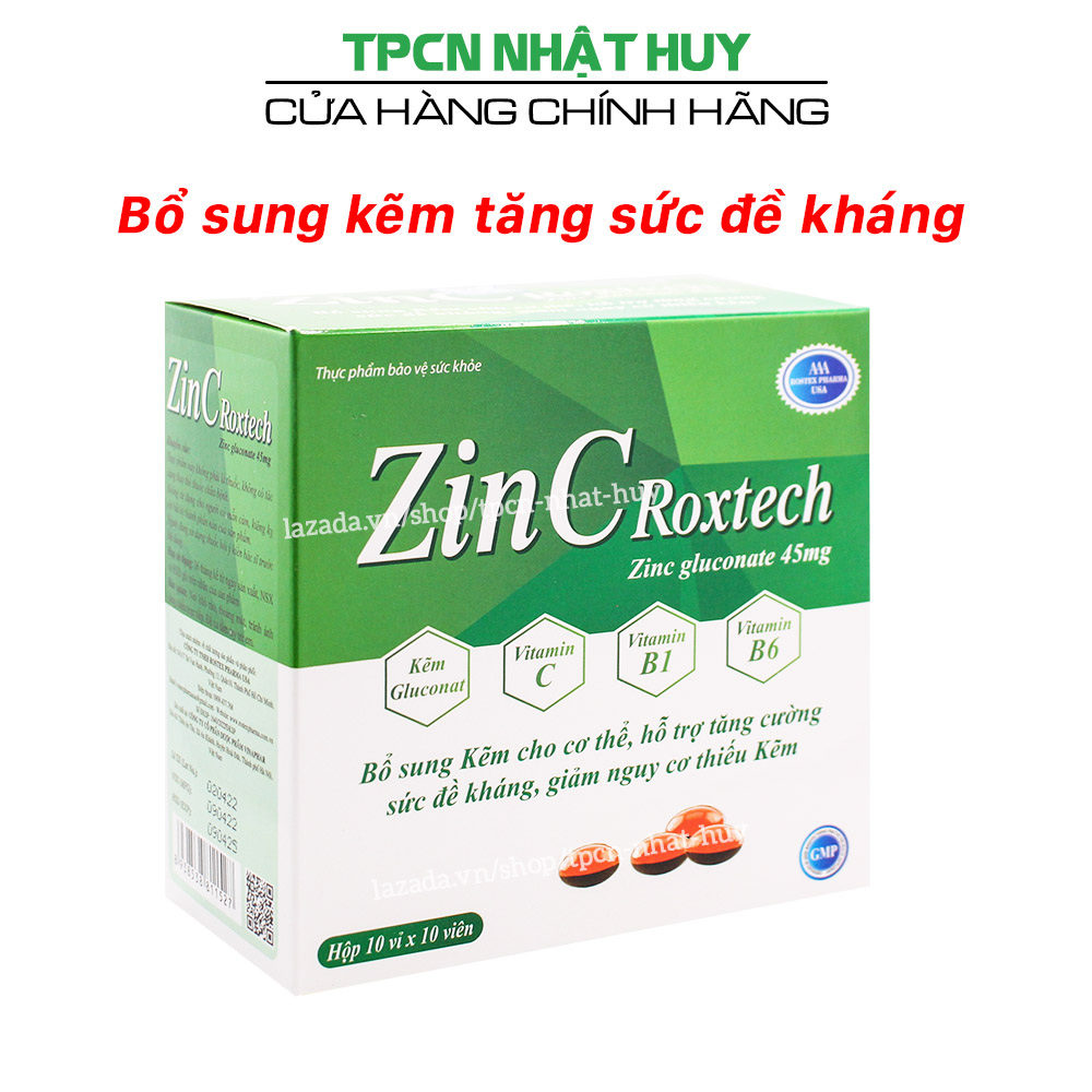 Viên uống ZinC Roxtech bổ sung Kẽm