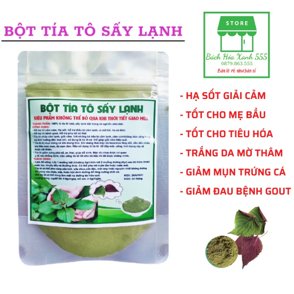 Bột Tía Tô Sấy Lạnh, bột tía tô nguyên chất làm đẹp da, tốt cho sức khỏe - 100gr