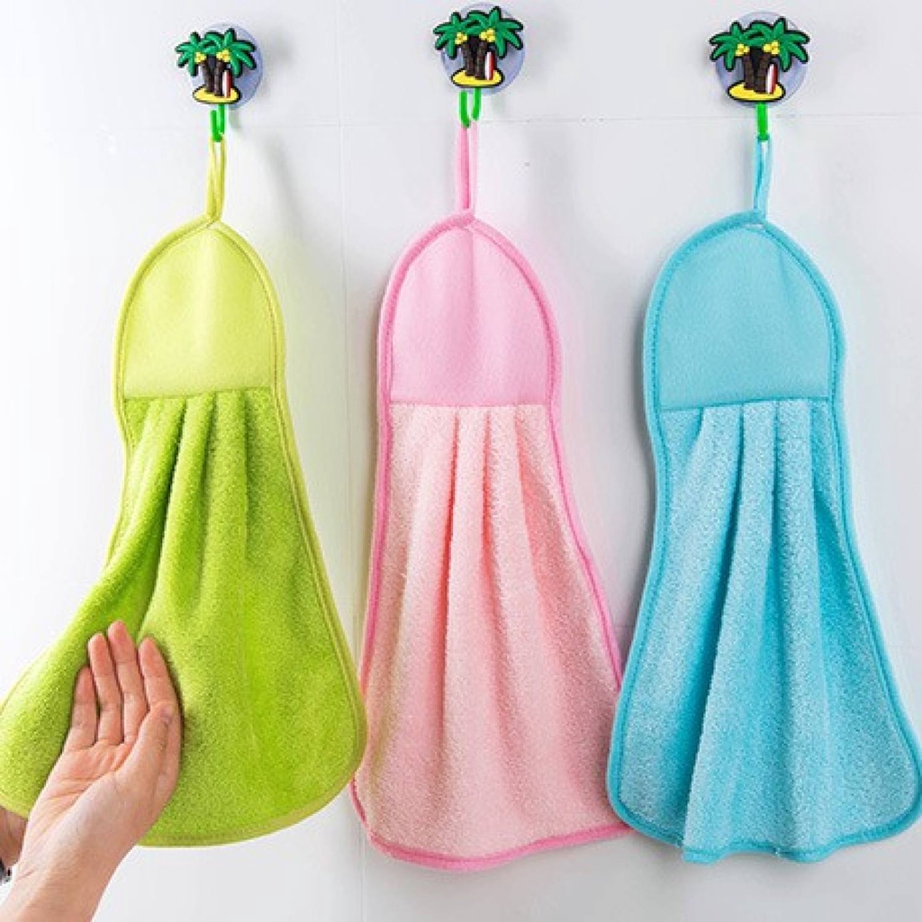 Khăn lau tay khăn lau bếp lau bát đĩa treo tường vải mềm đa năng - shop kim yến 5