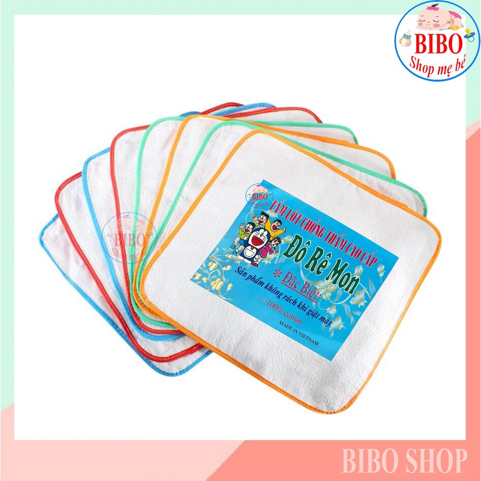 Combo 10 Tấm Lót Chống Thấm Bền Đẹp Giặt Máy Được, Tấm Lót Sơ Sinh 30-30cm Doremon