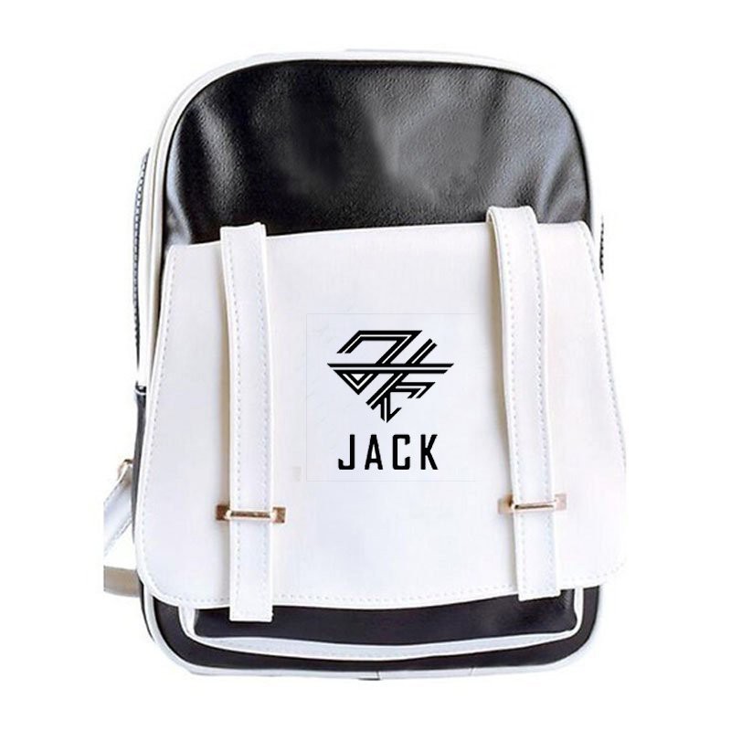 Cặp sách balo in hình JACK J97 hình vuông nam nữ đi chơi đi học tiện dụng đựng đồ học tập