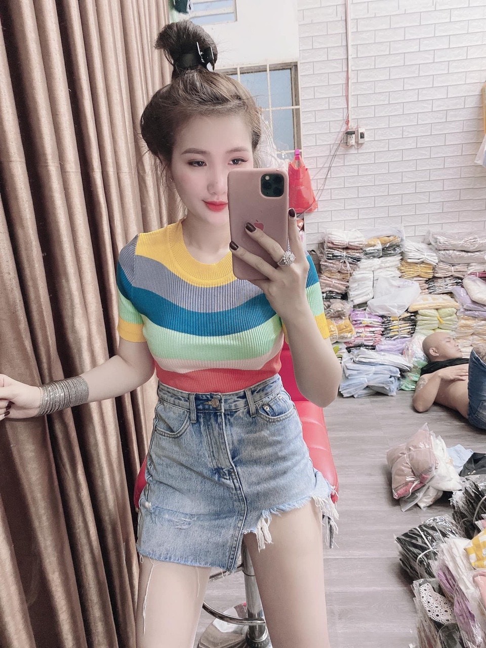 [HCM]Áo len nữ,áo len cổ lọ mềm.áo len nữ bảy sác cầu vồng hàng quảng châu bao xinh.