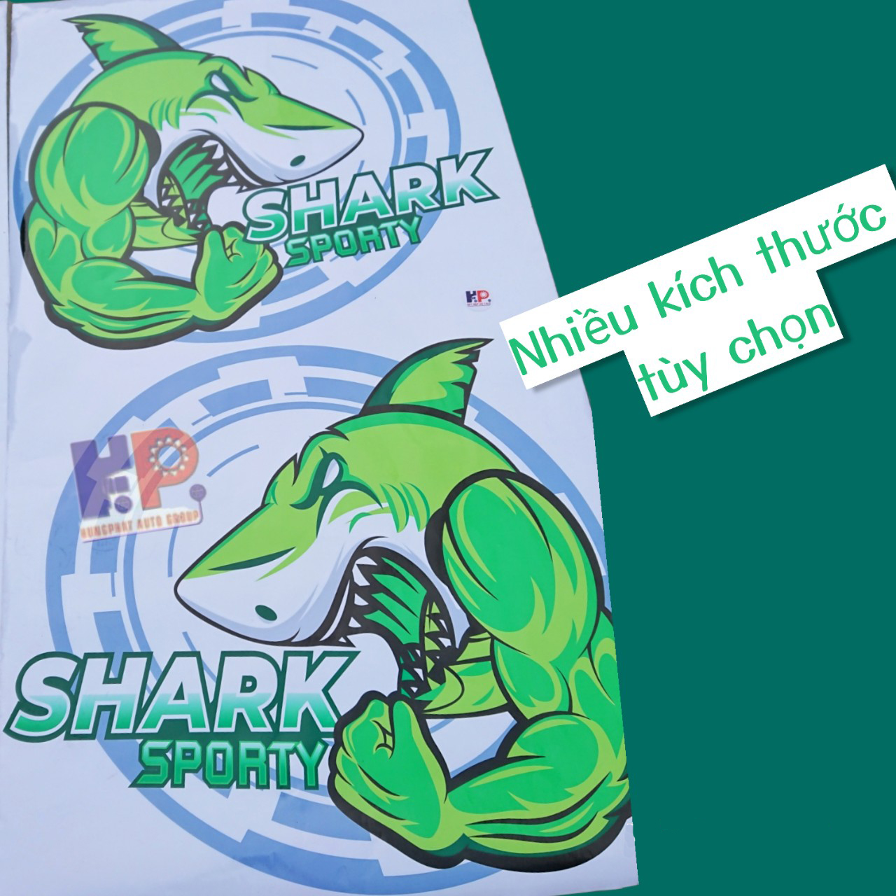 Decal baby shark / đẹp chuẩn trang trí xe không đụng hàng / khổ 80x80cm, 120x120cm
