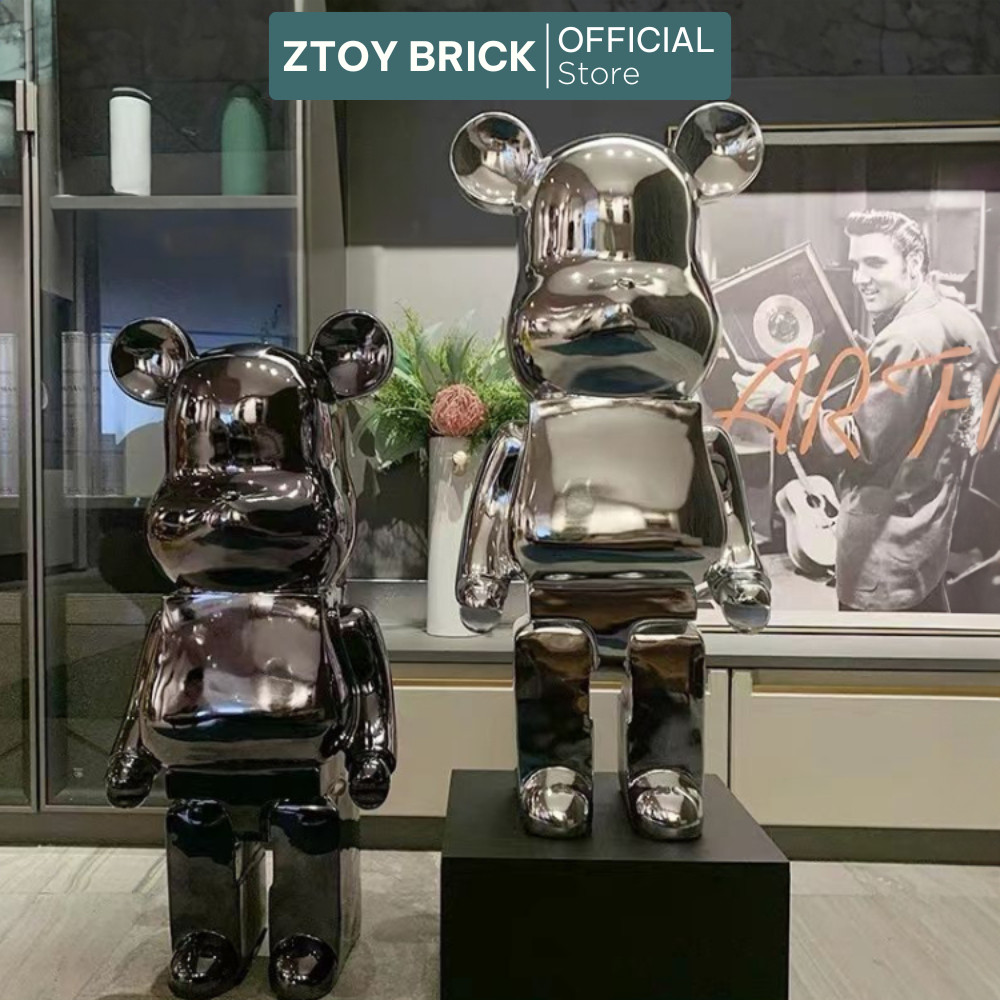 Bearbrick Bling Bling Cao Cấp Size 35cm - 50cm  Tượng Gấu Bụng Phệ Lấp Lánh Sang Chành Trang TrÍ Decor 