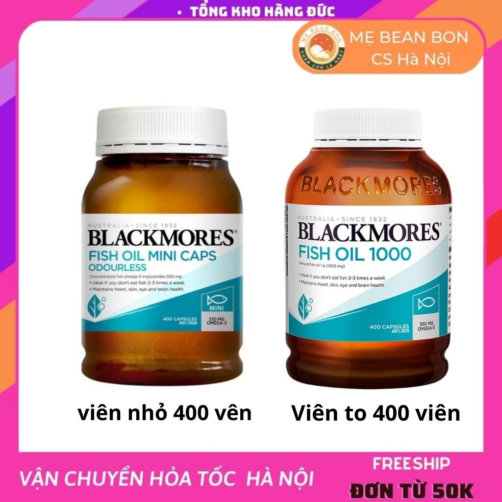 Dầu cá Blackmores fish oil odourless 400v của úc không mùi bổ trợ sức khỏe tim mạch mắt não cho trẻ từ 1 tuổi đến người lớn - mẹ bean bon