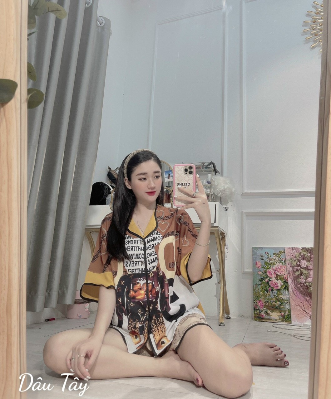 Đồ bộ lụa mango đùi thiết kế -pijama mango lụa đồ ngủ mẫu mới hot- pijama nữ giá rẻ - đồ bộ nữ- 42-60kg