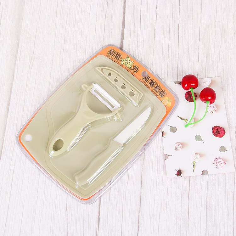 Bộ dao thớt ceramic 3 món cắt trái cây và rau củ văn phòng -  BỘ DAO THỚT BÀO  CẮT HOA QUẢ  CHẤT LƯỢNG TỐT -  BỘ DAO THỚT BÀO 3 MÓN CERAMIC CẮT TRÁI CÂY RAU CỦ VĂN PHÒNG - DU LỊCH - CẮM TRẠI -bo dao - gọt trái cây  nhiều màu