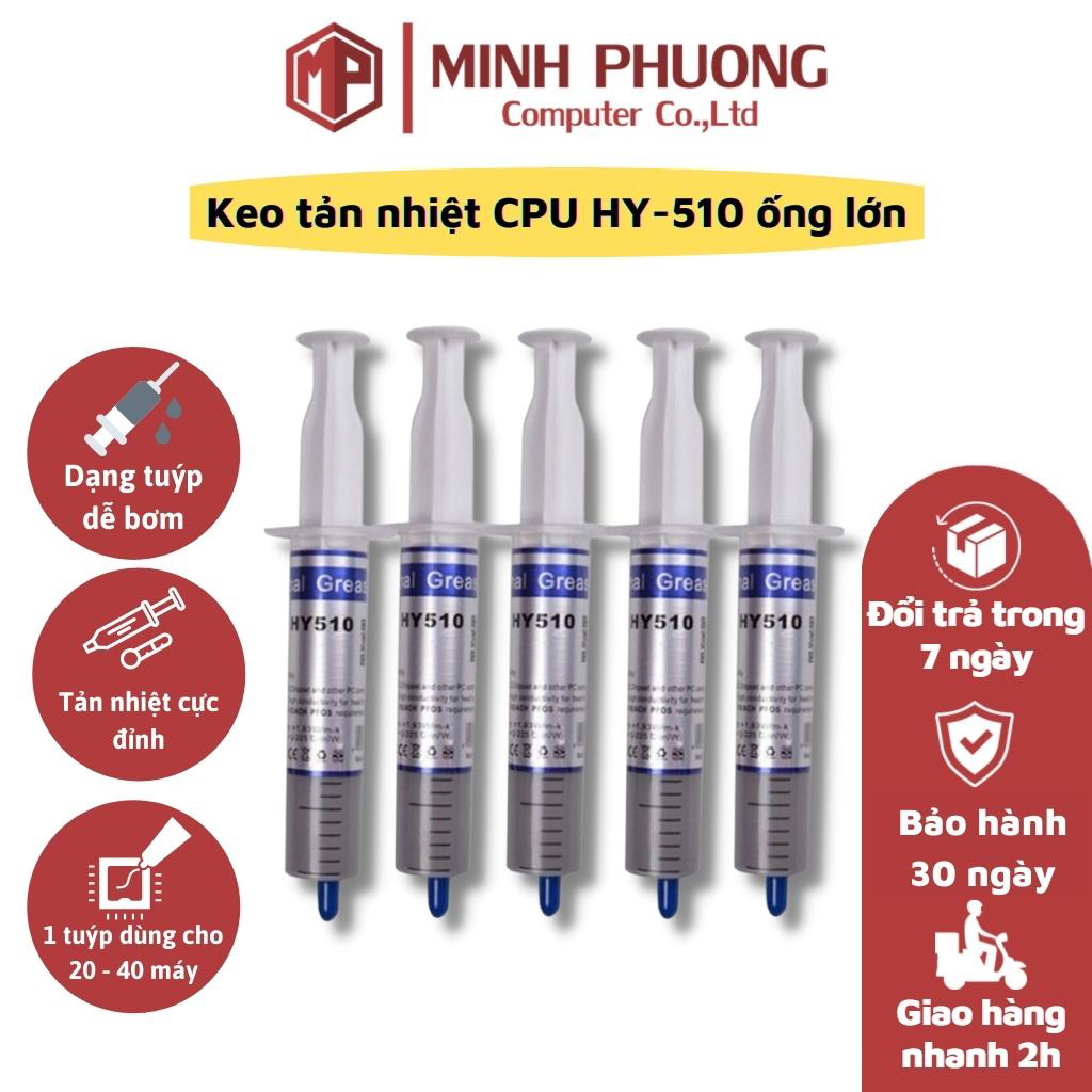 Keo tản nhiệt CPU HY-510 xám ống lớn