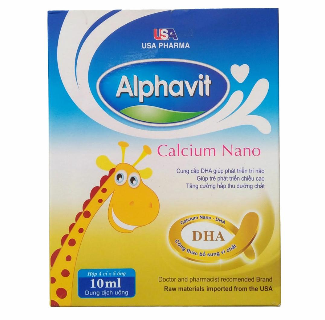 Alphavit caicium nano bổ sung calci cho trẻ hôp 20 ống