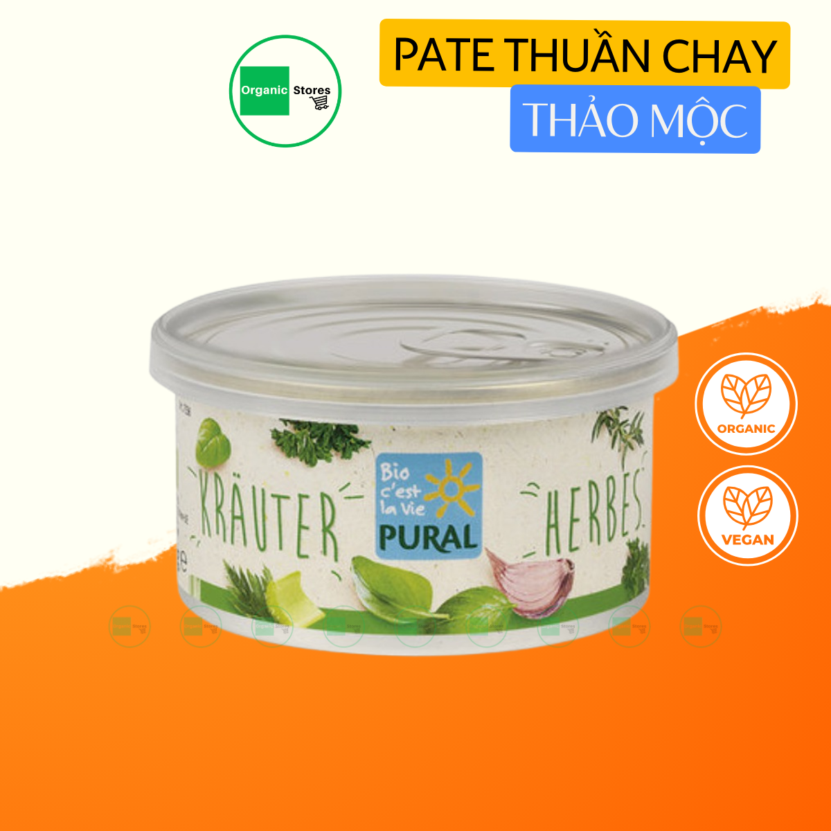 Pate thuần chay thảo mộc hữu cơ 125g - Pural