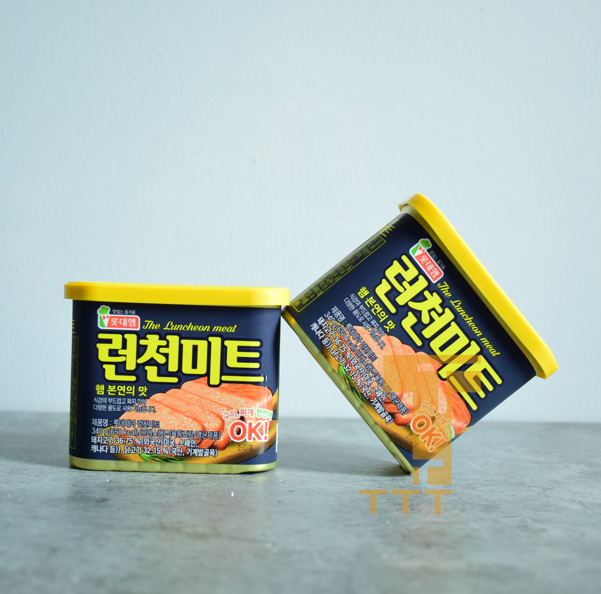 Thịt nguội, thịt heo đóng hộp ok lotter hàn quốc 340g - hsd 03/2026