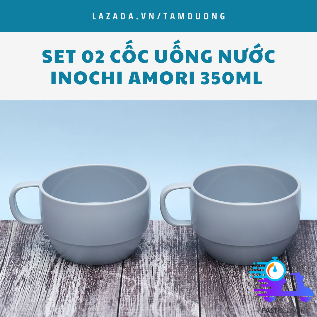 Combo 02 Cốc nước Inochi 350ml - Kiểu thấp [HCM-Giao hoả tốc 2h]