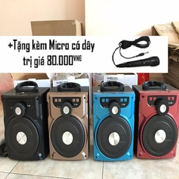 Loa bluetooth p88 p89 karaoke mini tặng mic hát karaoke