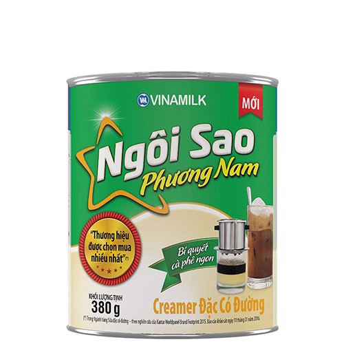 Combo 2 Hộp Thiếc Creamer Đặc Có Đường Ngôi Sao Phương Nam (2 hộp x 380g), Creamer Ngôi Sao Phương Nam, Bách hóa Minh Anh