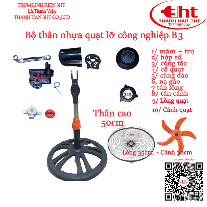 Bộ thân quạt lỡ b3 full lồng & cánh