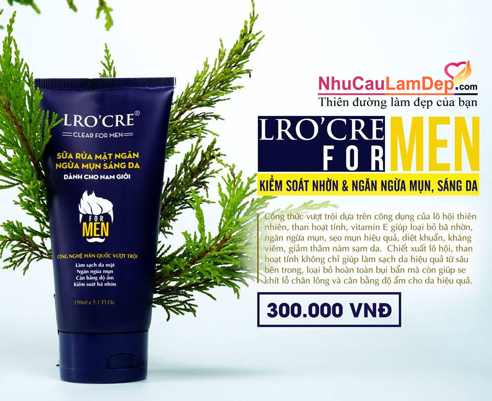 SỮA RỬA MẶT LROCRE DÀNH CHO NAM GIỚI (150ML)