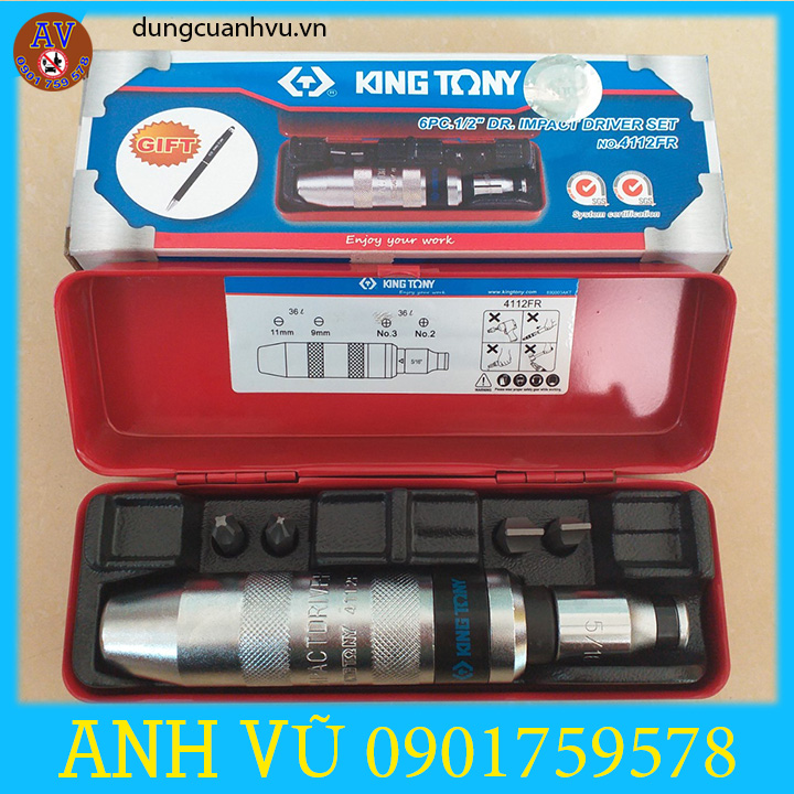 Bộ tô vít đóng kingtony 6 chi tiết