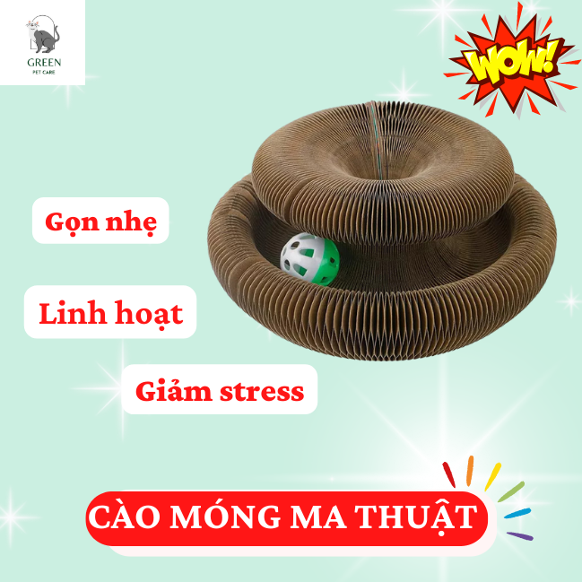 Bàn cào móng ma thuật cho mèo siêu vui nhộn