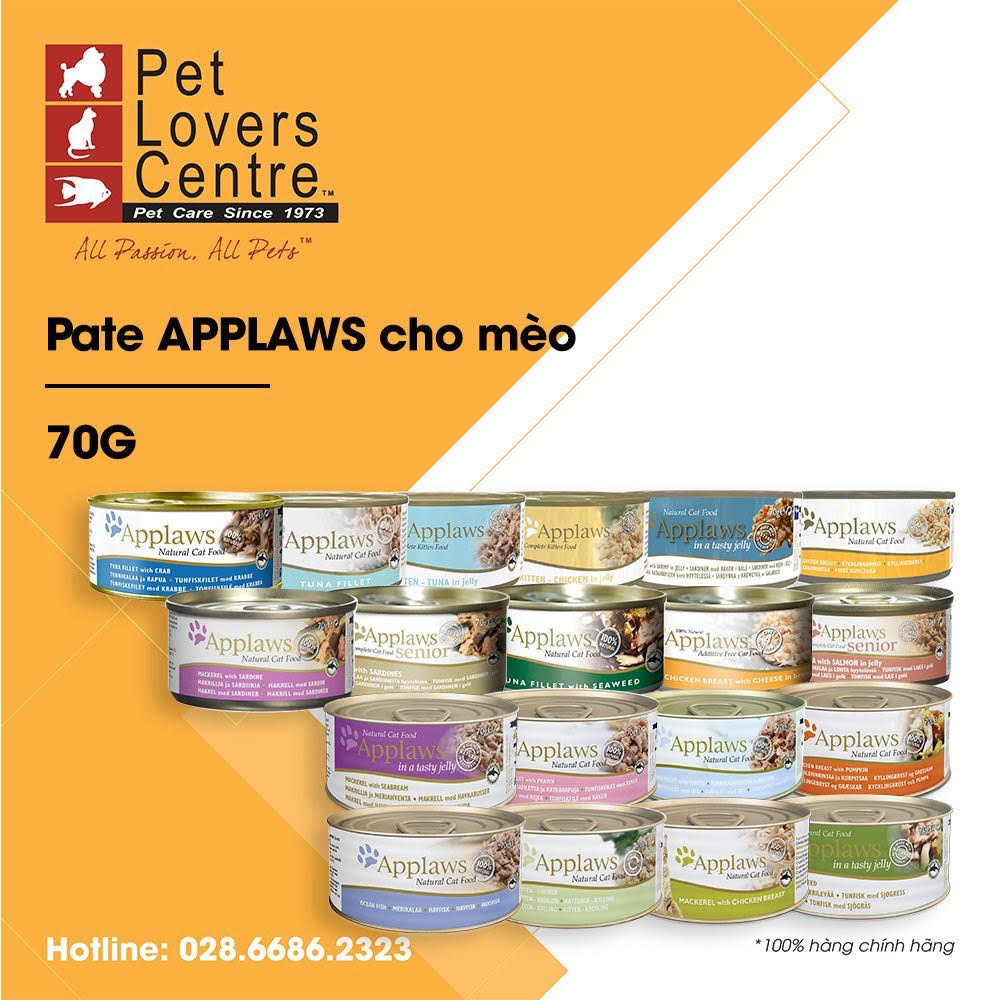 [18vị] [70g] Pate cho mèo APPLAWS TIN CATS