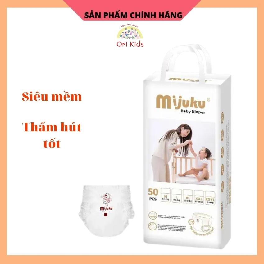 Bỉm Mijukucho bé, bỉm cho trẻ sơ sinh Ori Kids BIM01 siêu mềm, siêu thấm hút, an toàn với trẻ