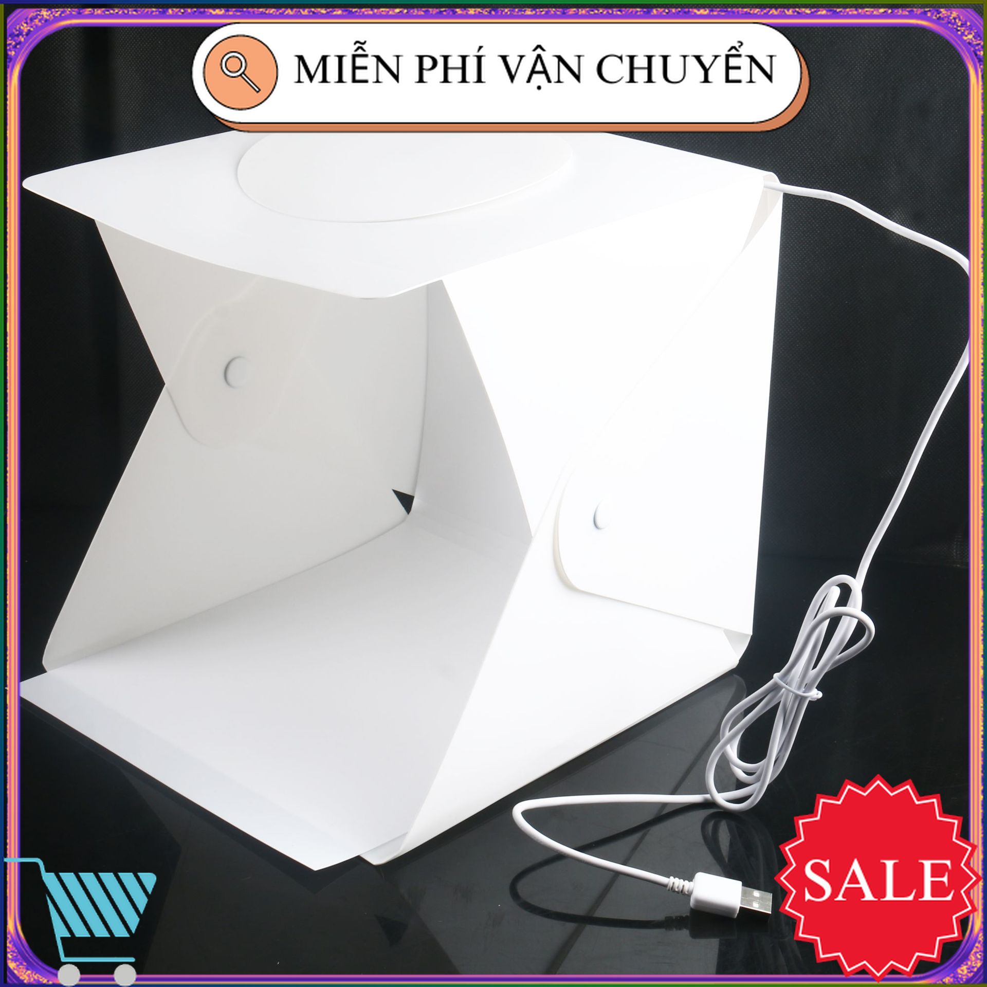Hộp chụp hình sản phẩm đèn led tự điều chỉnh ánh sáng