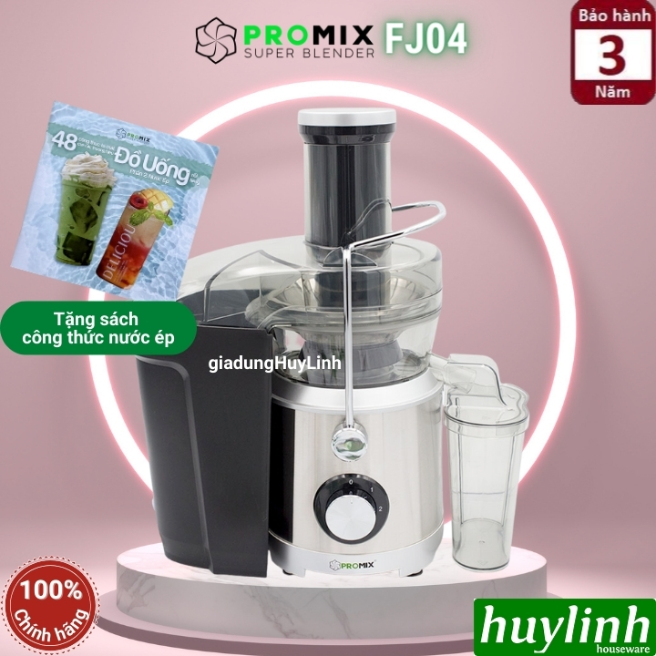 Máy ép trái cây tốc độ nhanh Promix FJ-04 - 1000W [Promix FJ04] - Chuyên dụng cho quán kinh doanh - 