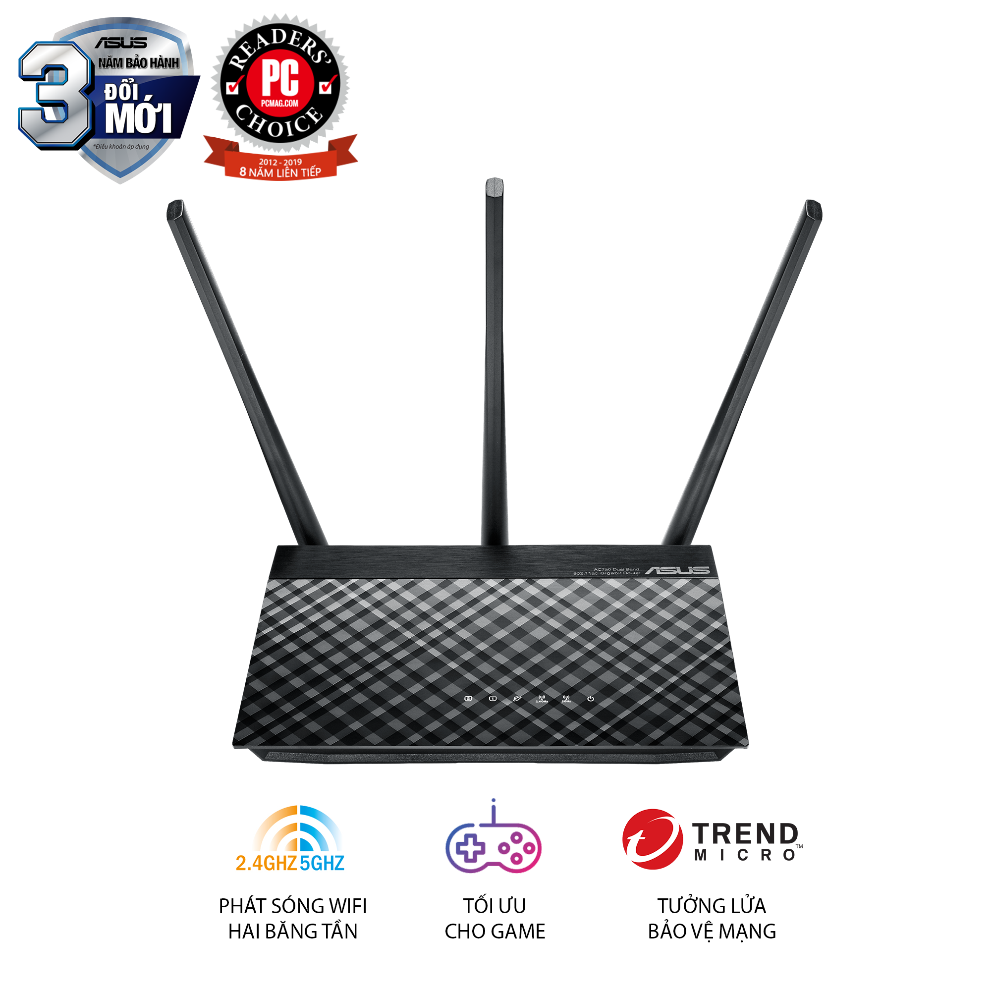 Thiết bị định tuyến mạng không dây 04 cổng asus rt-ac53