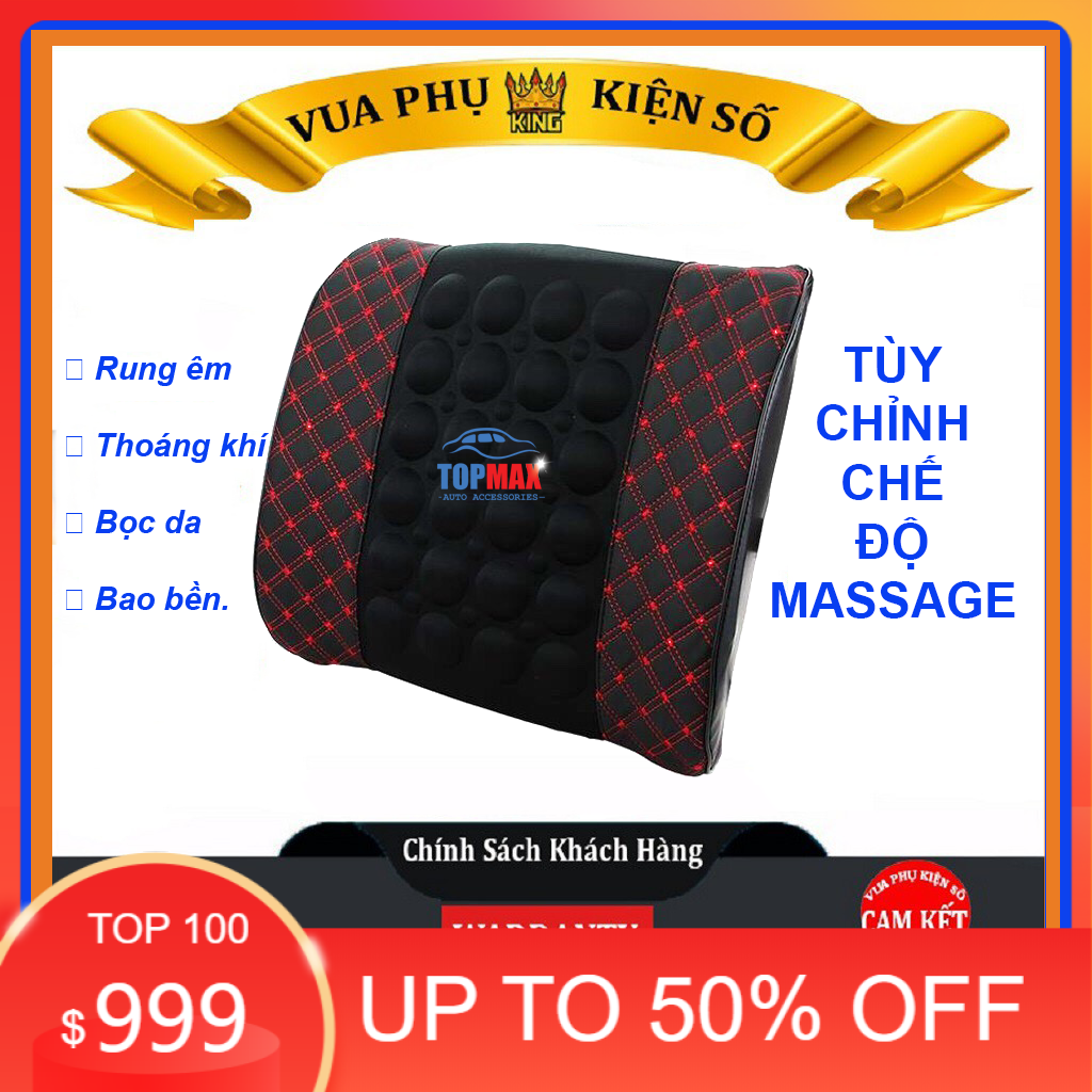 Gối tựa lưng massage trên xe ô tô xe hơi - TOPMAX SHOP phụ kiện chuyên dành cho xe ô tô