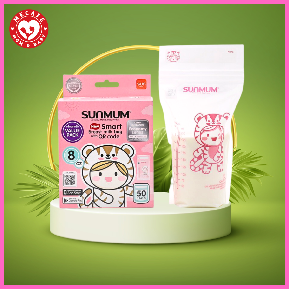 [Có tem niêm phong] Hộp 50 túi trữ sữa Sunmum 250ml Thái Lan