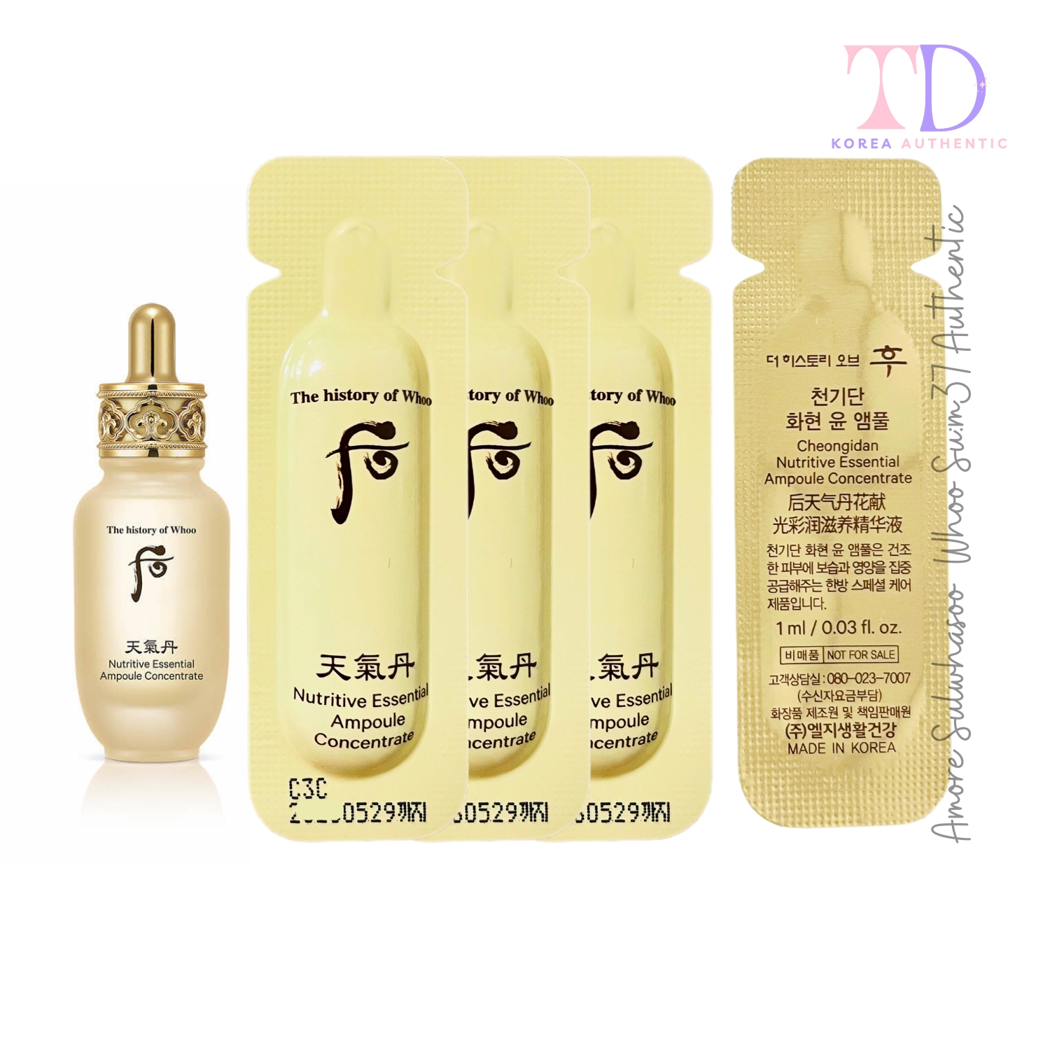 Whoo tinh chất cô đặc chống lão hóa cung cấp dưỡng chất whoo nutritive essential ampoule concentrate 1ml tloskorea cũ