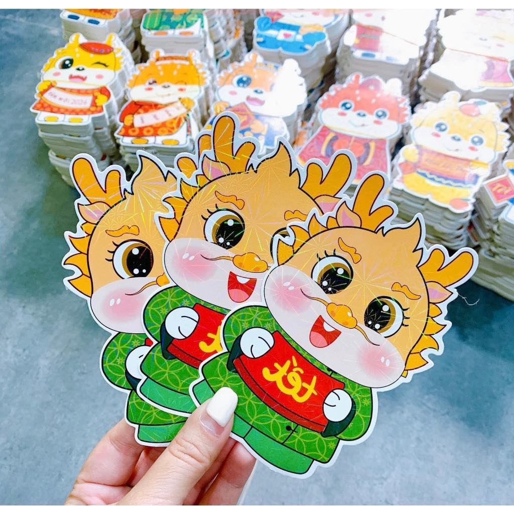COMBO 10 Lì xì Chipi mẫu mới Sankid, bao lì xì tết hoạt hình dễ thương