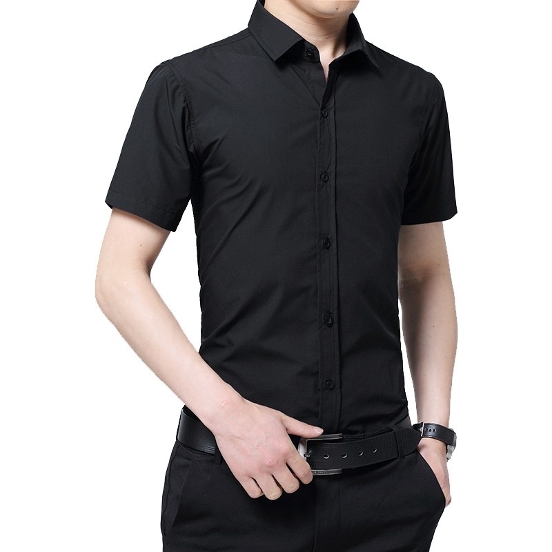【sẵn sàng】 Áo sơ mi nam NGẮN TAY Ikemen cao cấp - Chất liệu lụa không nhăn thoáng mát thấm hút mồ hôi(SMN)
