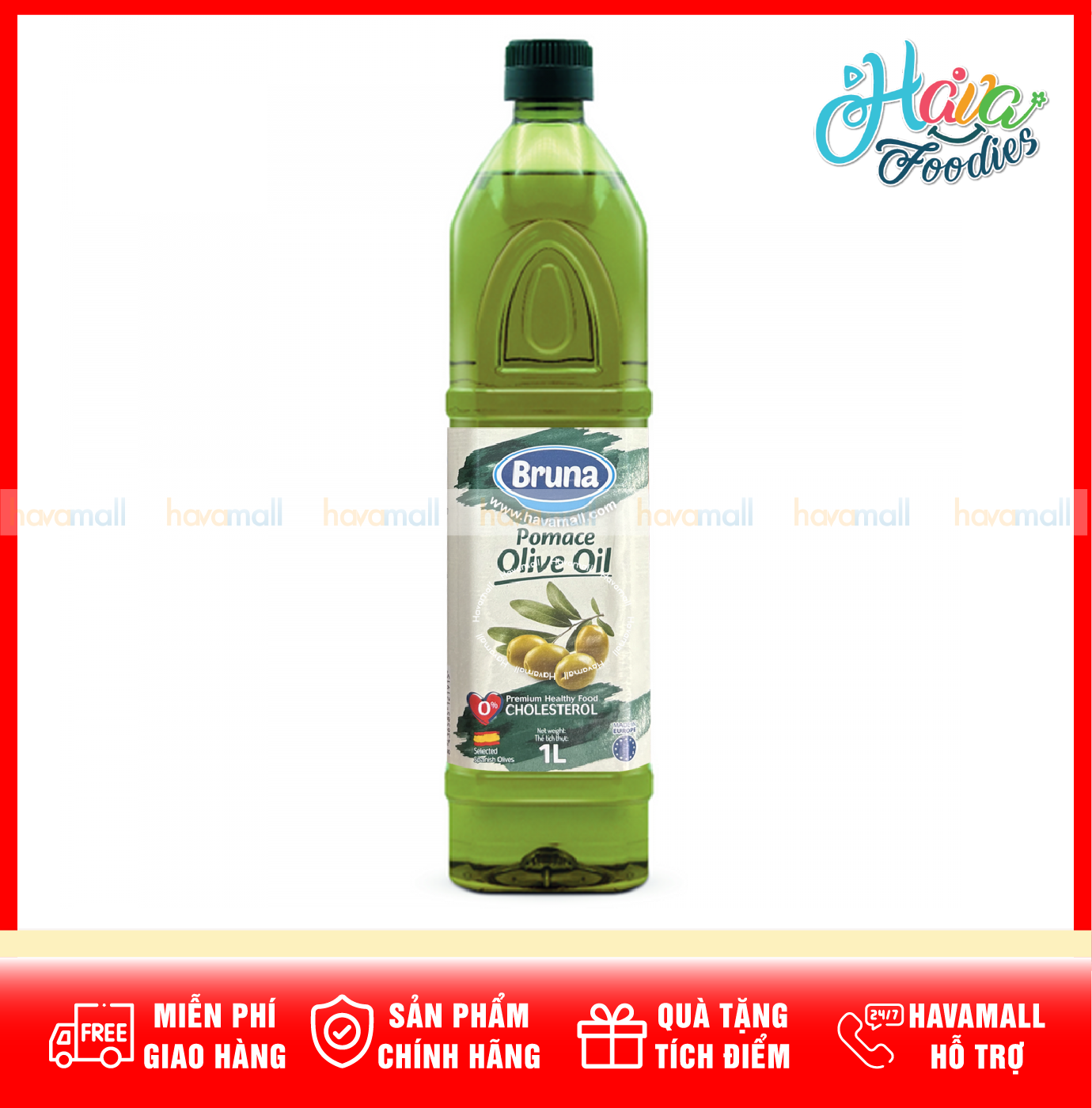 [ HÀNG CÔNG TY NHẬP KHẨU ] Dầu oliu extra virgin hiệu BRUNA PONS 1000ml