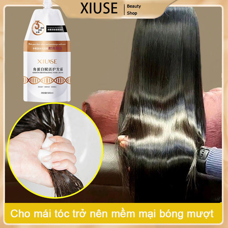 Kem hấp phục hồi xiuse 500ml . phục hồi tóc, giúp tóc siêu mềm mượt