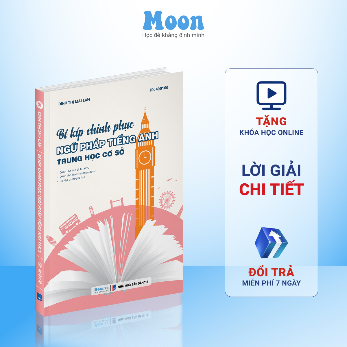  Sách ID Bí Kíp Chinh Phục Ngữ Pháp Tiếng Anh THCS Moonbook 