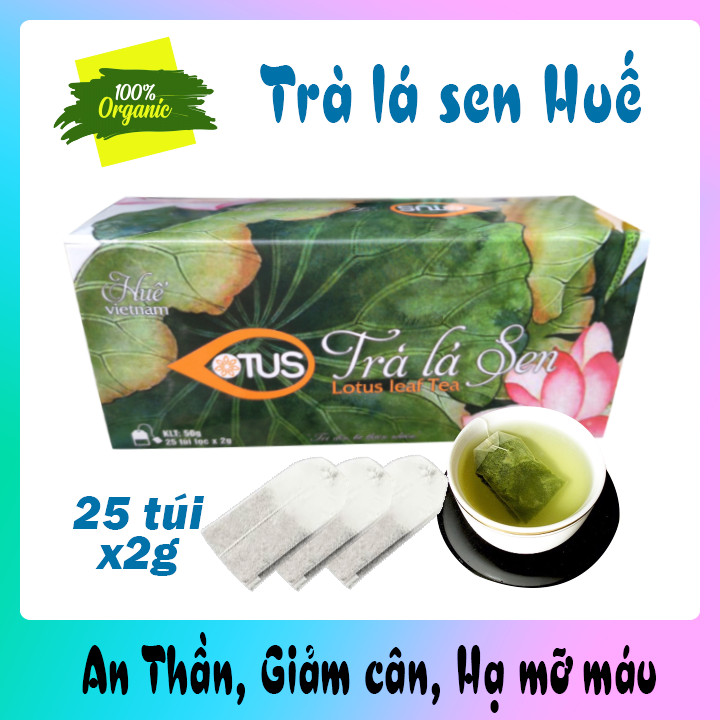 Trà lá sen huế - giảm cân, an thần, hạ mỡ máu