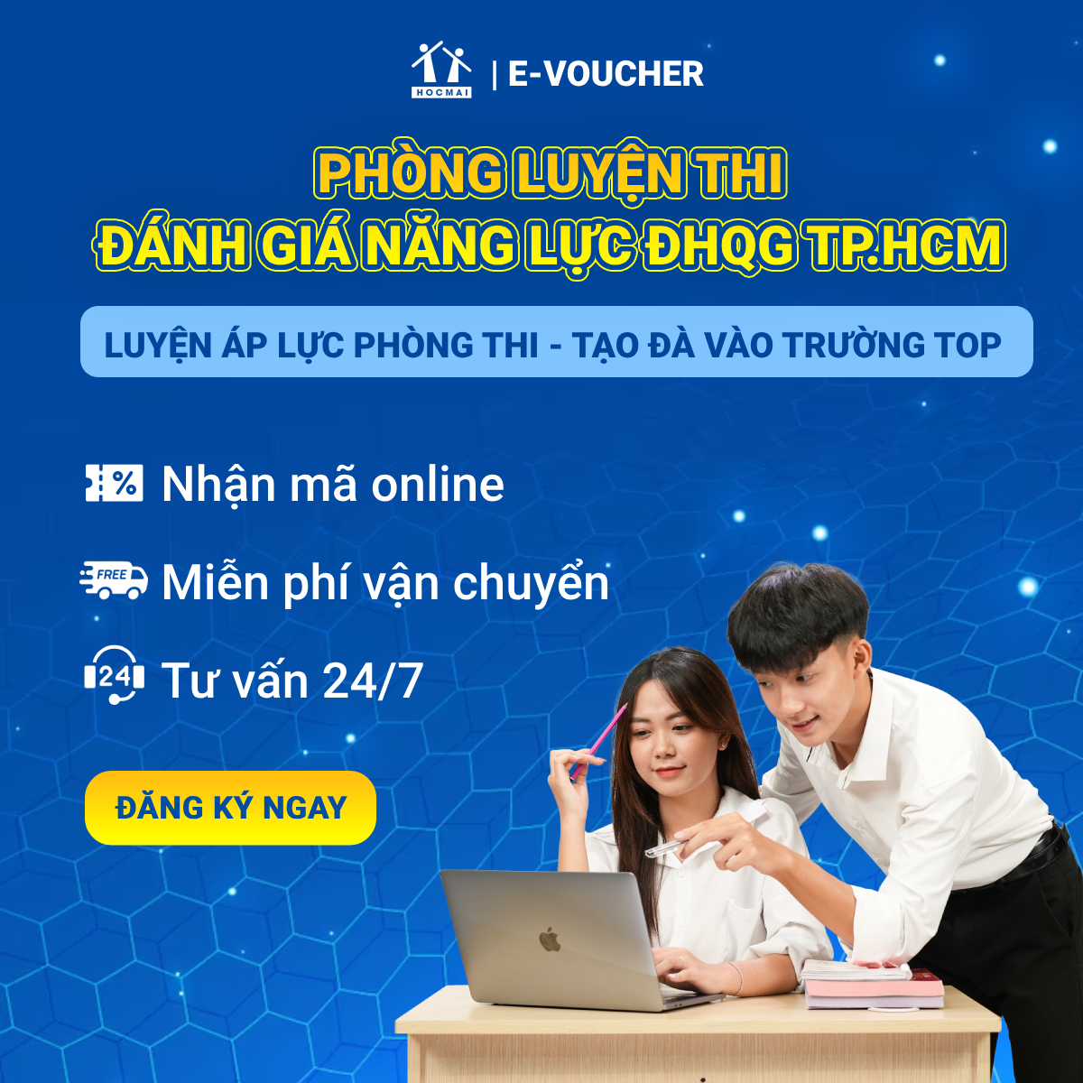 HOCMAI - Phòng luyện thi Đánh giá năng lực Đại học Quốc Gia TPHCM - VNUHCM - Gói 3, 6, 12 tháng - Toàn quốc [e-Voucher]
