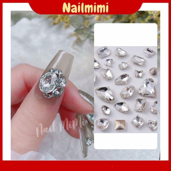 Đá khối mix mẫu set 50 viên - set đá khối chân vàng