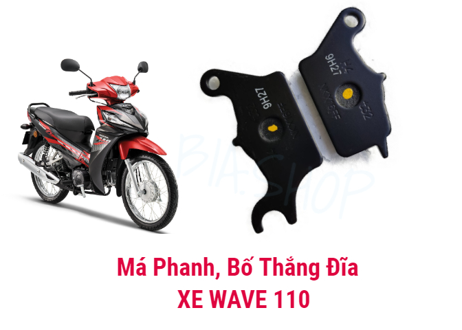 Má phanh, thắng đĩa chống tượt dành cho xe Wave 110, Future 125, Hayate SS, Winner 150trước