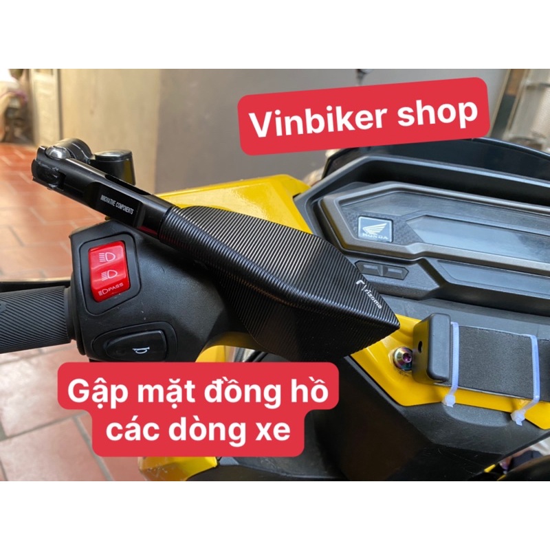 Gương 5 cạnh rizoma gập xoay xe máy loại 1 xịn