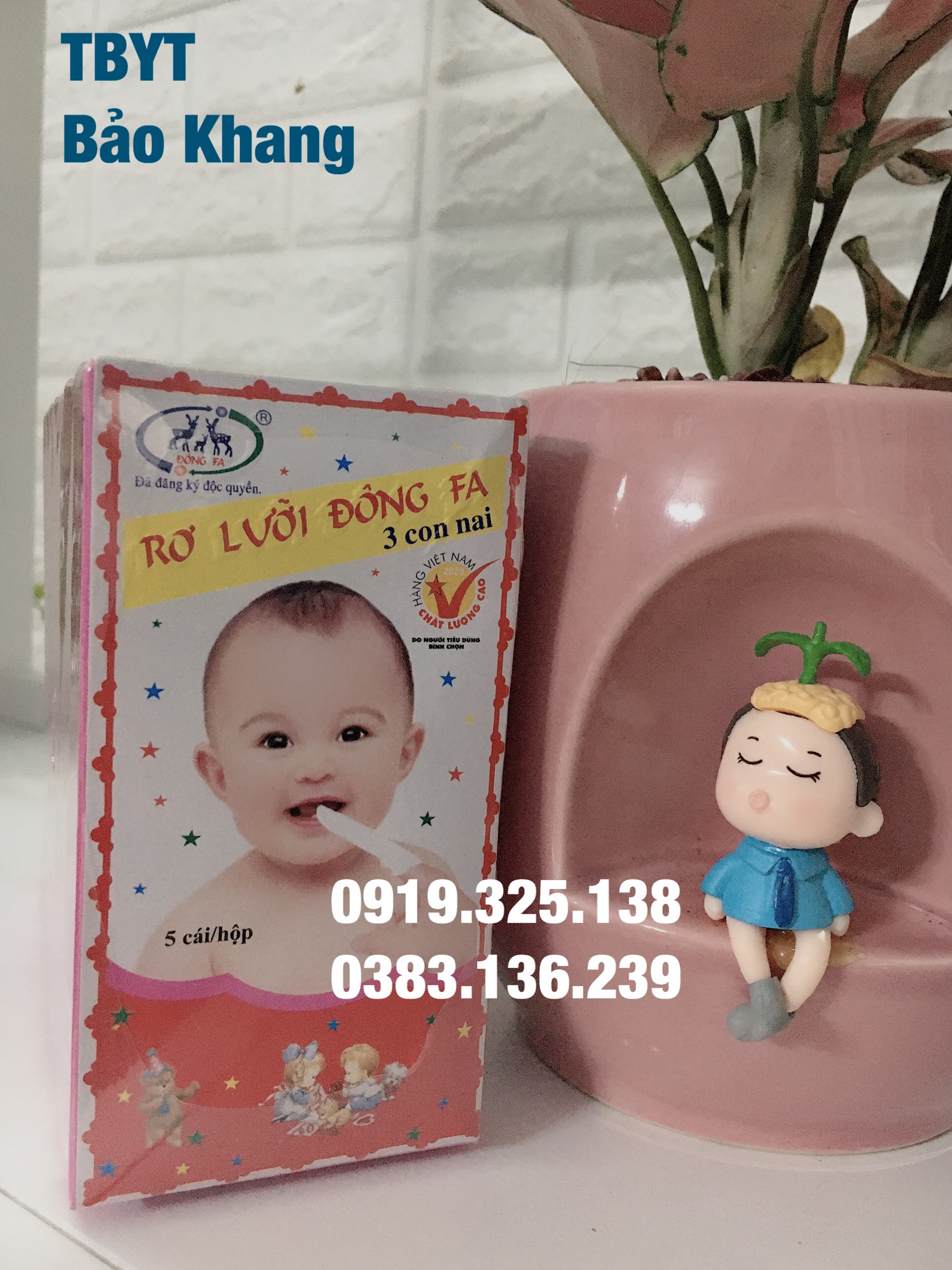 Lốc 10 hộp gạc rơ lưỡi đông fa cho bé