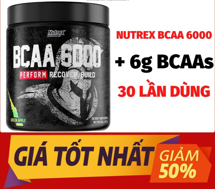Phục hồi cơ, chống mất cơ, chống nhức mỏi cơ, phát triển cơ bắp nutrex bcaa 6000
