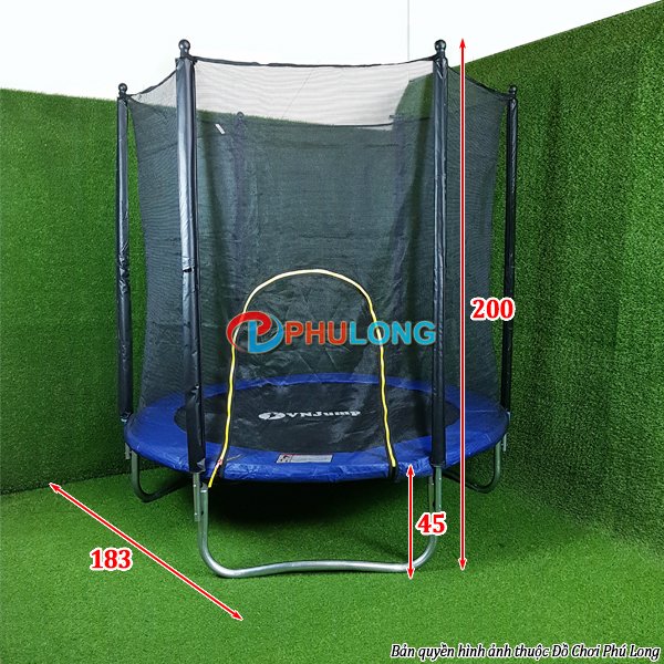 Bạt nhún lò xo VNJUMP, Trampoline đường kính 183cm VJ1902-183