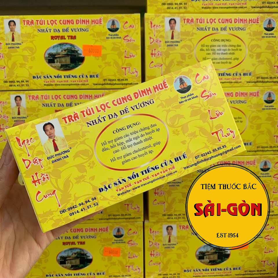 Trà cung đình huế túi lọc chính hãng, date mới