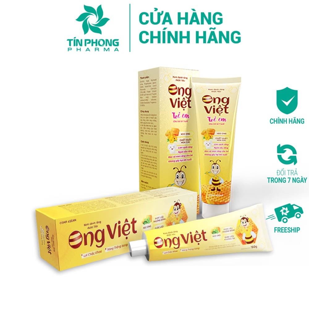 Kem đánh răng dược liệu ong việt - Chăm sóc lợi chắc khỏe - Răng trắng sáng