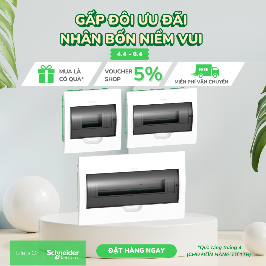 Tủ điện nhựa âm tường - Easy9 Book - 400V - 63A - 4/8/12/18/24/32 modules - Schneider Electric - EZ9E108S2F EZ9E112S2F EZ9E118S2F EZ9E212S2F EZ9E312S2F