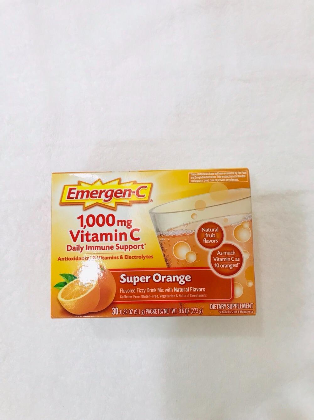 Bột hòa tan Vitamin-C emergen-C 30 gói hương cam
